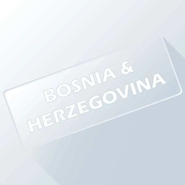 Bośnia i Hercegowina unikatowy przycisk — Wektor stockowy
