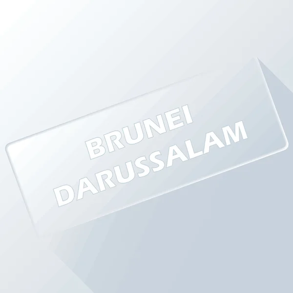 Brunei darussalam botão único —  Vetores de Stock