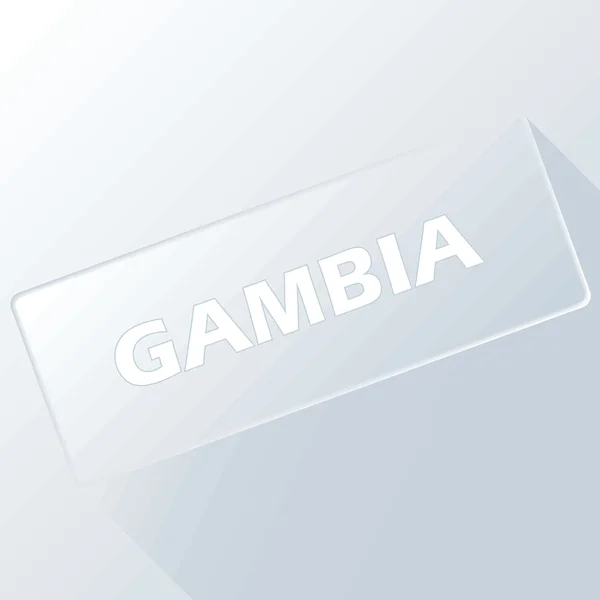 Gambia botón único — Archivo Imágenes Vectoriales