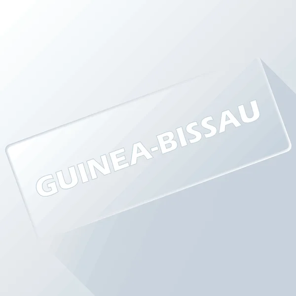 Gwinea Bissau unikatowy przycisk — Wektor stockowy