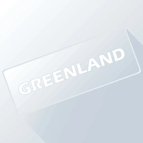 Greenland botão único — Vetor de Stock