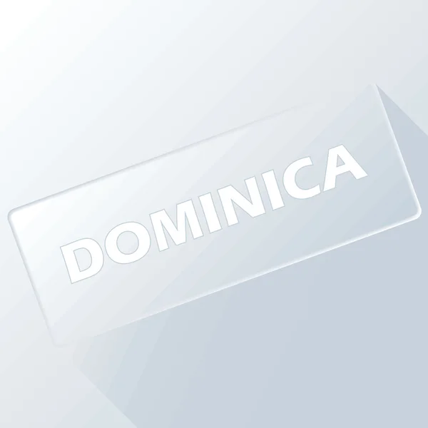 Botão único dominica — Vetor de Stock