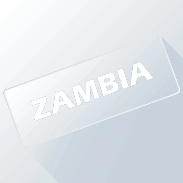 Zambia egyedi gomb — Stock Vector