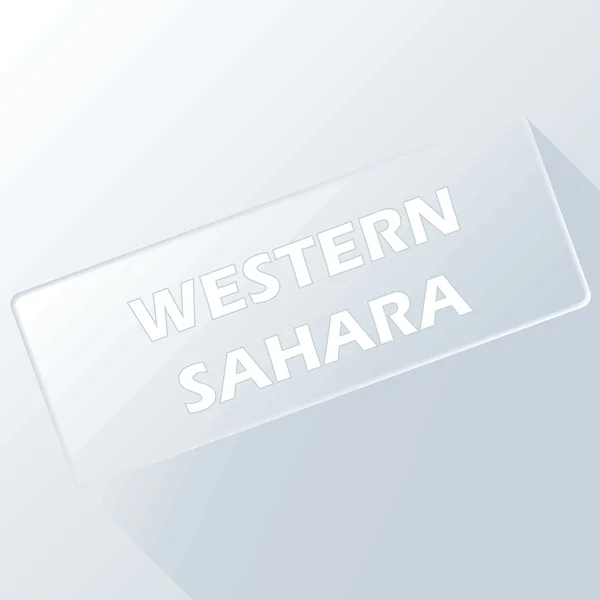 Western Sahara unique button — Stock Vector