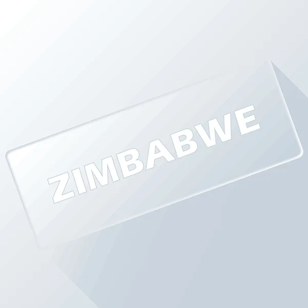Zimbabwe botão único —  Vetores de Stock