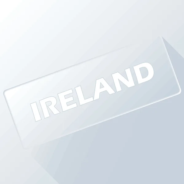 Ireland unique button — Stock Vector