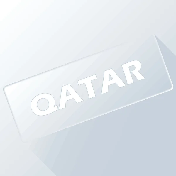 Qatar unieke knop — Stockvector