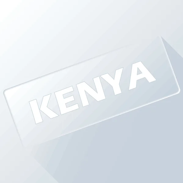 Kenya benzersiz düğmesi — Stok Vektör