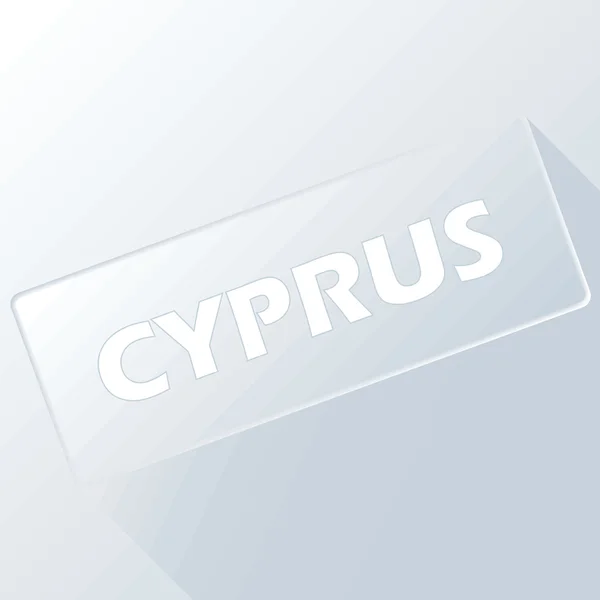 Ciprus egyedi gomb — Stock Vector