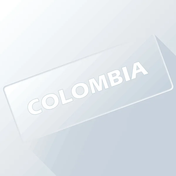 Колумбия уникальная кнопка — стоковый вектор