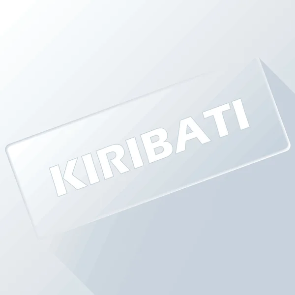 Kiribati botón único — Vector de stock