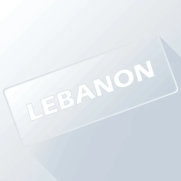 Ливан уникальная кнопка — стоковый вектор