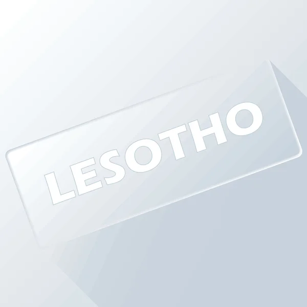 Unikalny przycisk Lesotho — Wektor stockowy