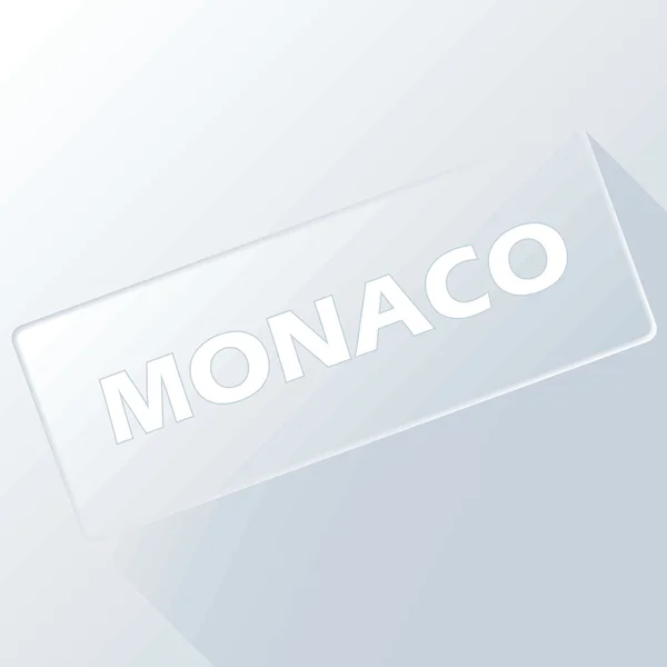 Monaco unique button — Stock Vector