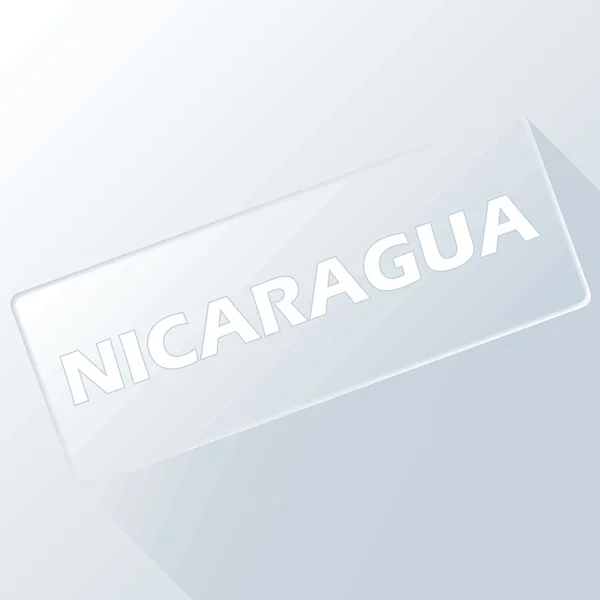 Уникальная кнопка Никарагуа — стоковый вектор