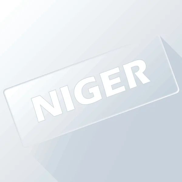 Niger bouton unique — Image vectorielle