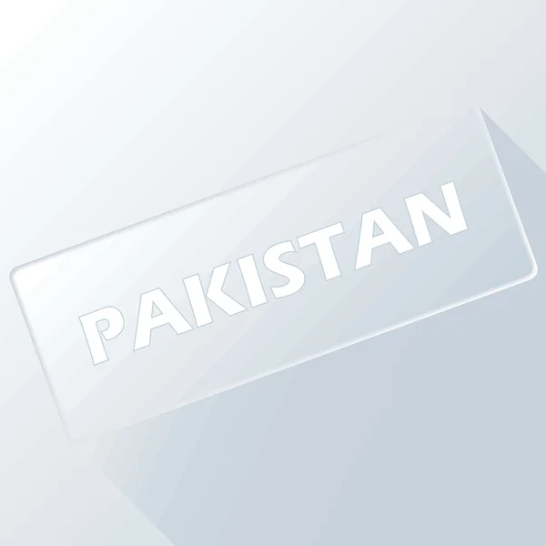 Pakistan pulsante unico — Vettoriale Stock