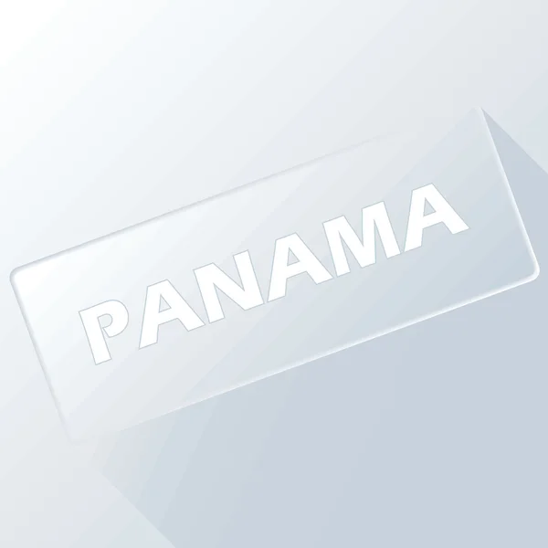 Panama unique button — Stock Vector