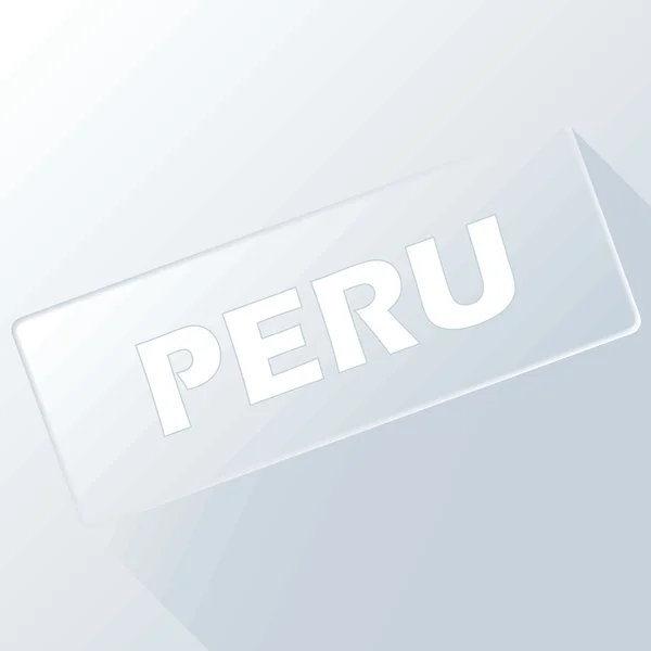 Unikalny przycisk Peru — Wektor stockowy