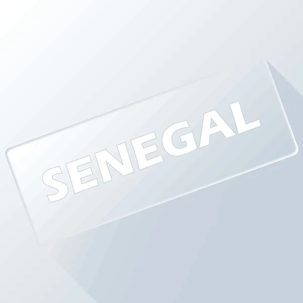 Senegal botón único — Archivo Imágenes Vectoriales