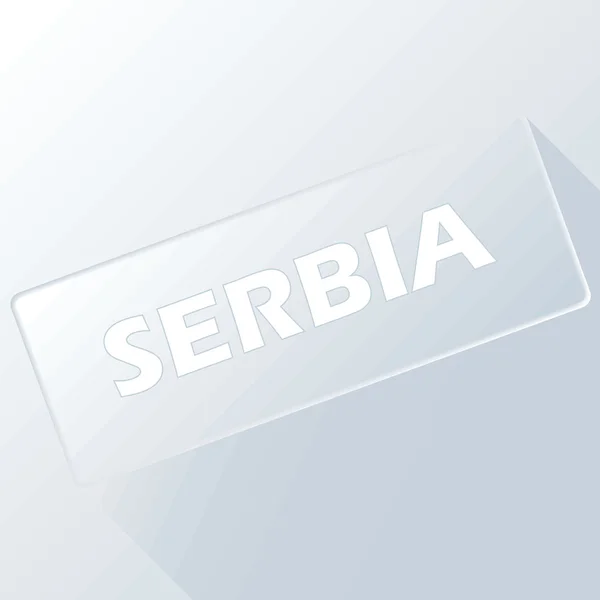 Serbia unique button — Stock Vector