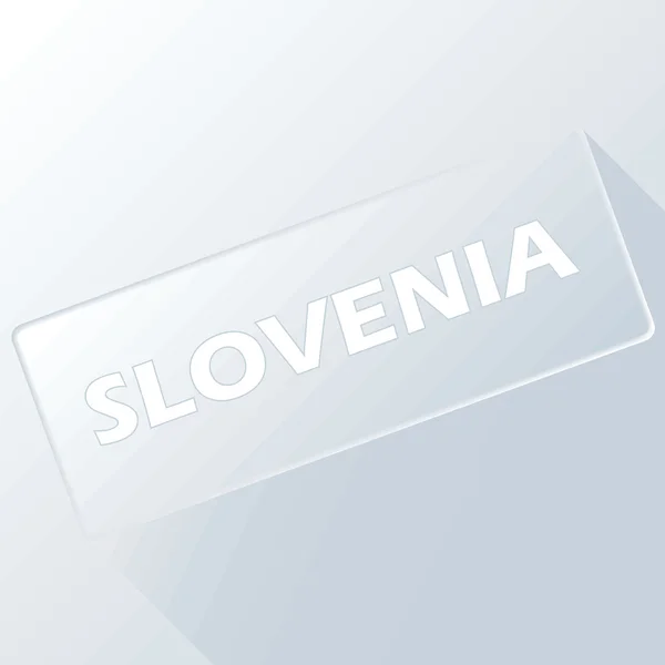 Slovenia unique button — Stock Vector