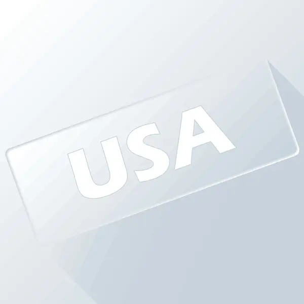 Bouton unique USA — Image vectorielle