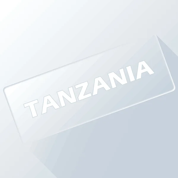 Tanzanie bouton unique — Image vectorielle