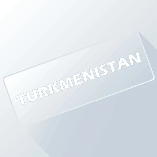 Turkmenistan unique button — Stock Vector