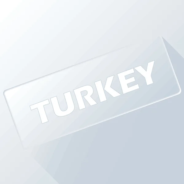 Turquía botón único — Vector de stock