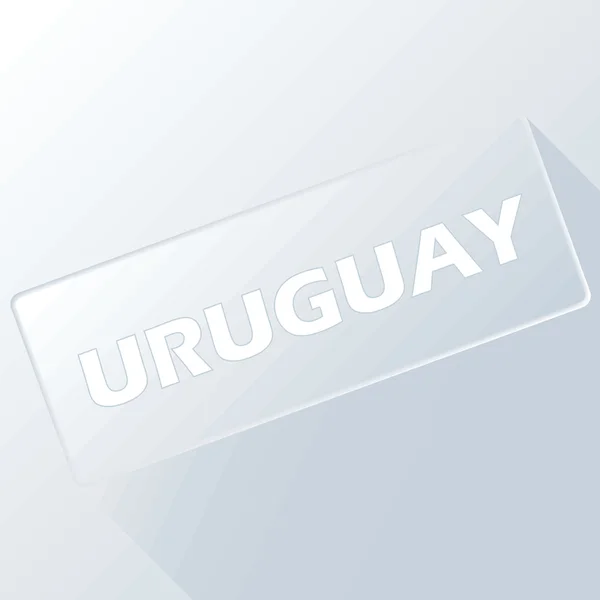 Uruguay benzersiz düğmesi — Stok Vektör