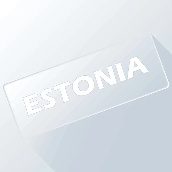 Estonia botón único — Archivo Imágenes Vectoriales