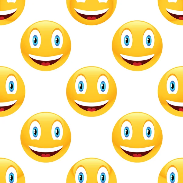 笑顔の絵文字のパターン — ストックベクタ