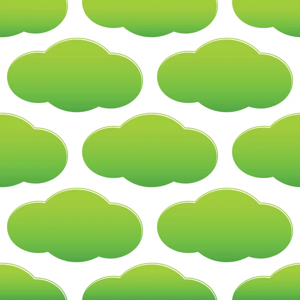 Patrón de nube verde — Vector de stock