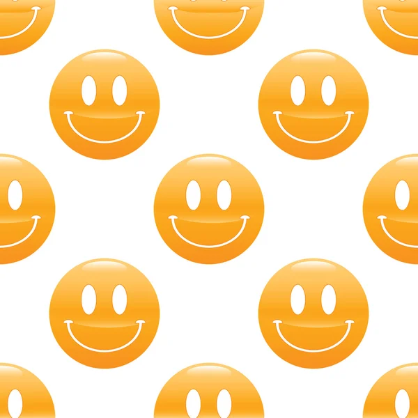 Wide smiling emoticon pattern — Stock Vector