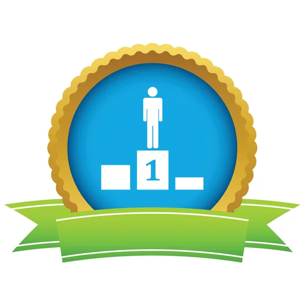 Person on pedestal icon — Stock Vector