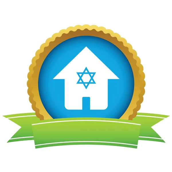 House with David star icon — Stock Vector