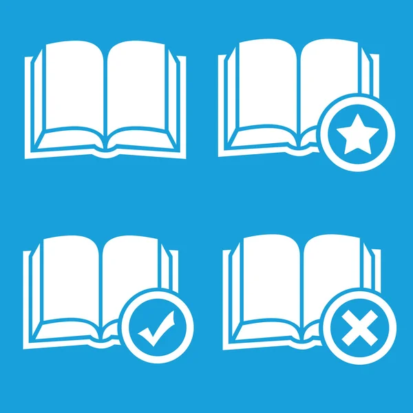 Books preferences icon set — Stock Vector