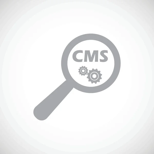 CMS bajo icono de lupa — Vector de stock