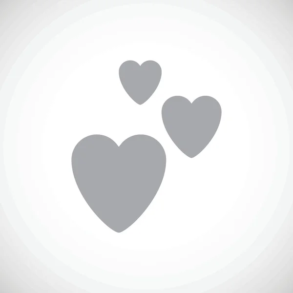 Three hearts simple icon — Stock Vector