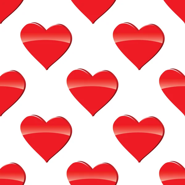 Red heart pattern — Stock Vector