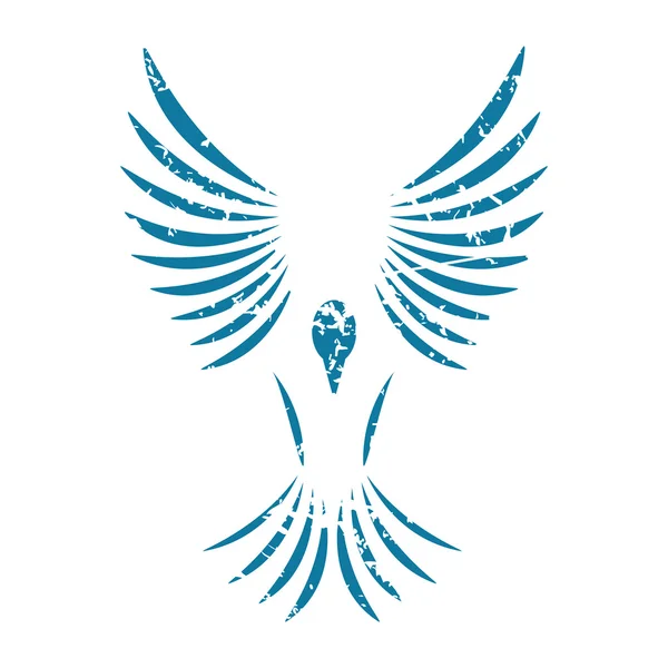 Icône Grunge oiseau — Image vectorielle