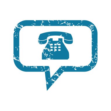 Grunge telefon ileti simgesi
