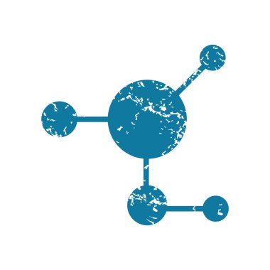 Grunge molekül simgesi