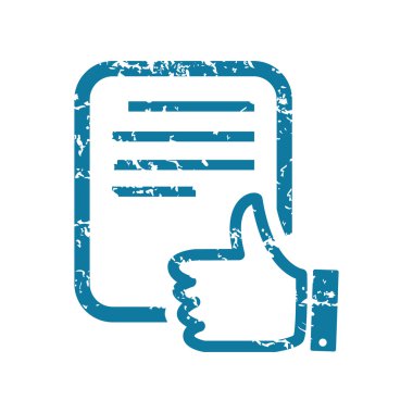 Grunge iyi belge simgesi