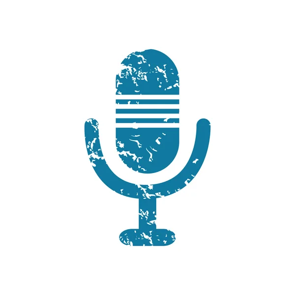 Grunge mikrofon ikon — Stock Vector