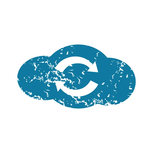 Grunge wolk uitwisseling pictogram — Stockvector