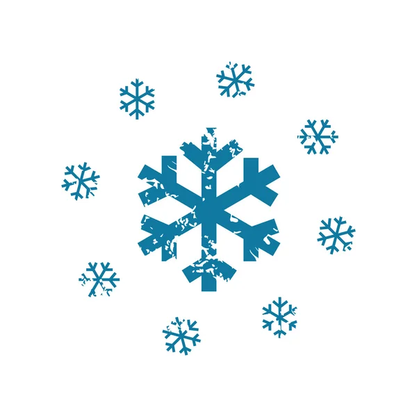 Grunge sneeuwt pictogram — Stockvector