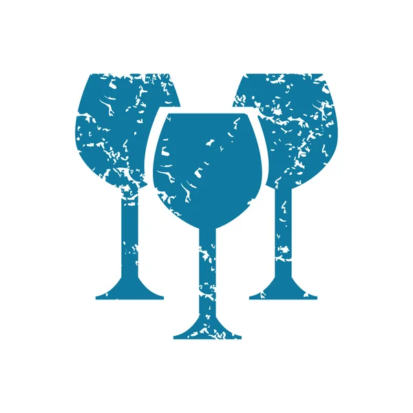 Grunge wine glass icon — Stock Vector