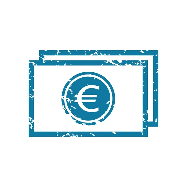 Grunge euro banknote icon — Stock Vector